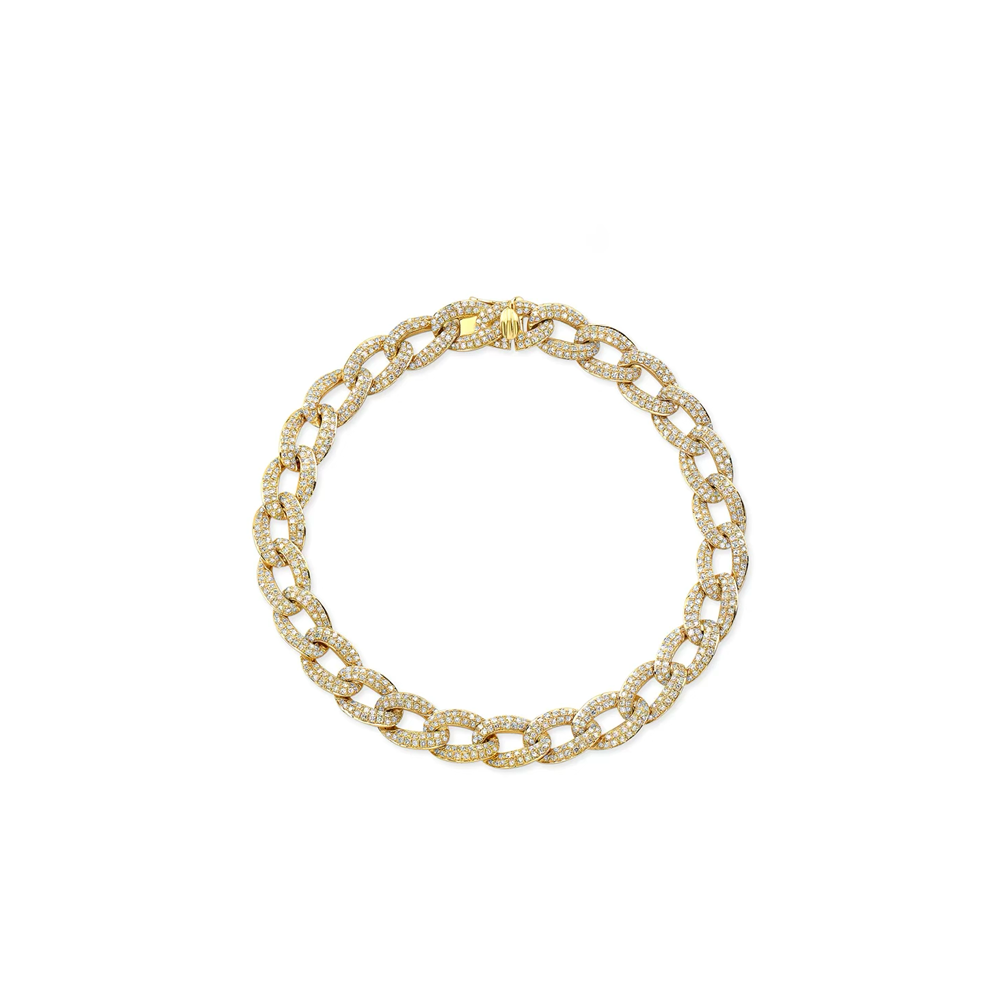 14KT Medium Diamond Link Bracelet