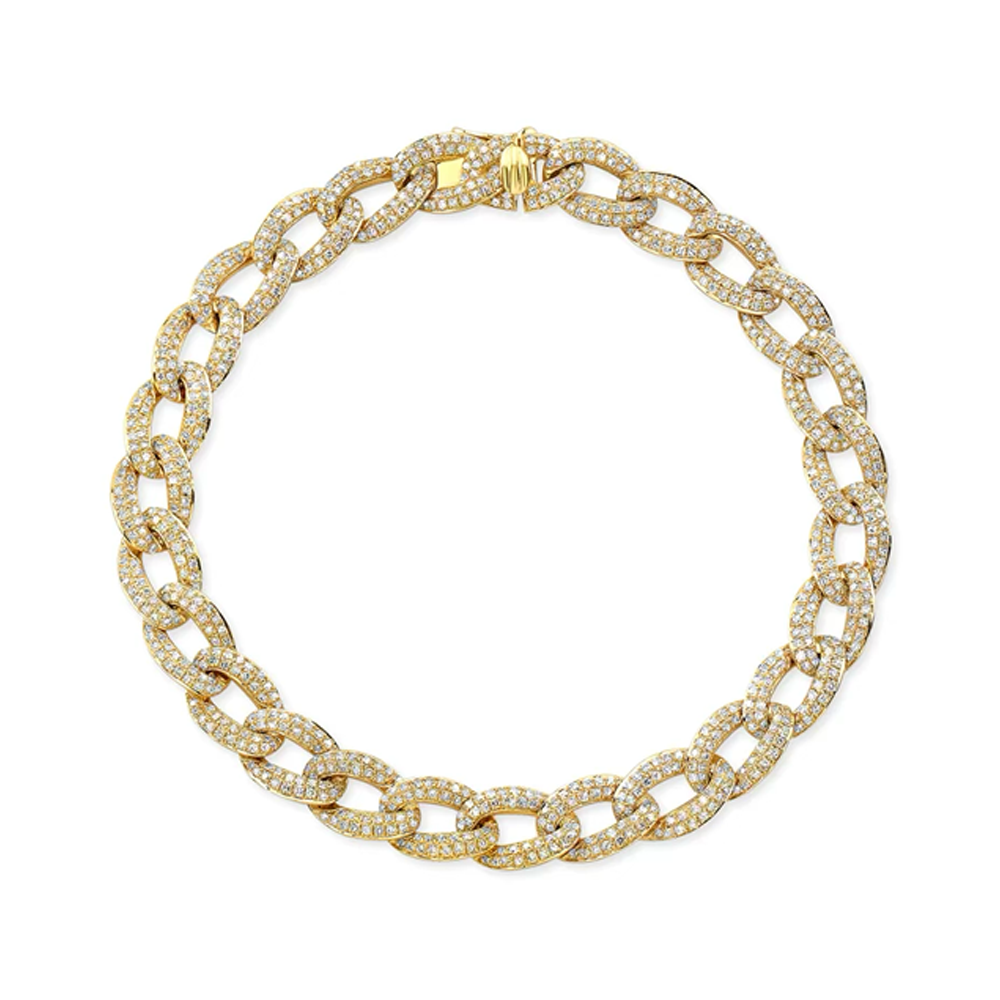 14KT Medium Diamond Link Bracelet