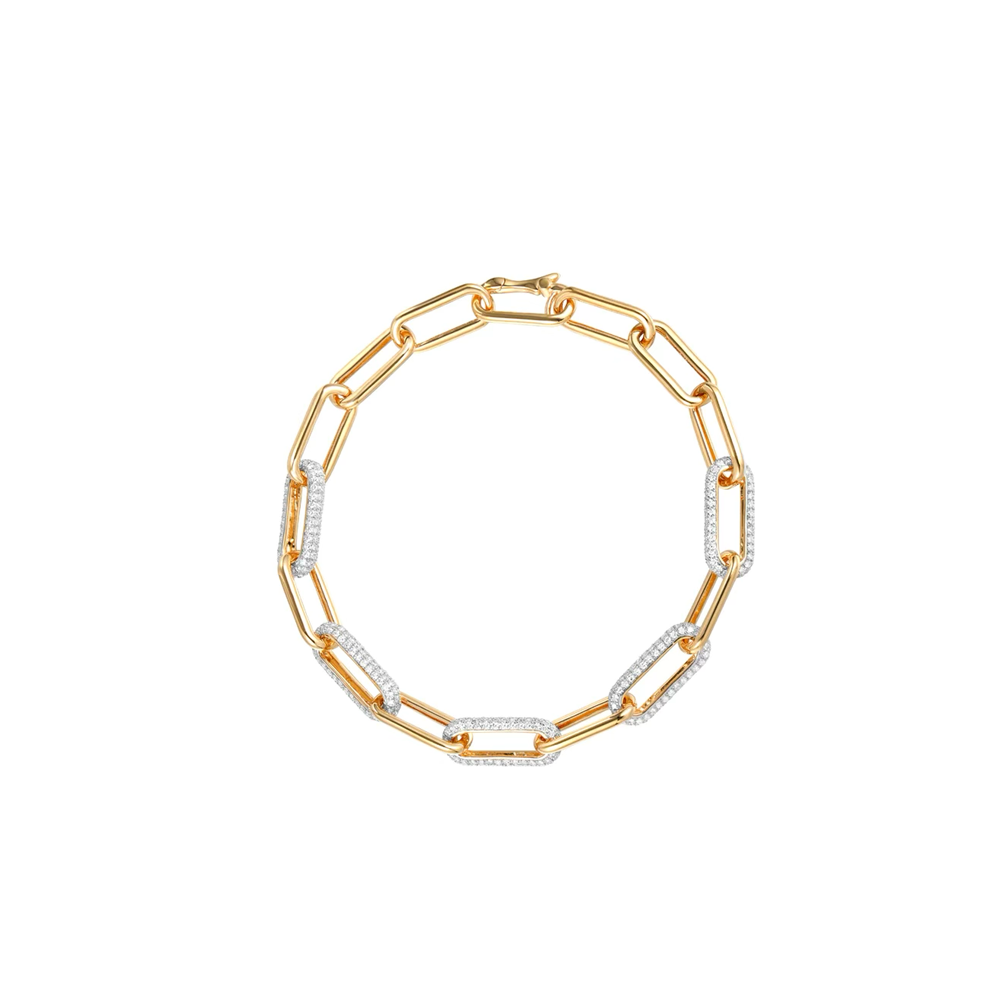 14K 5 Diamond Link Bracelet