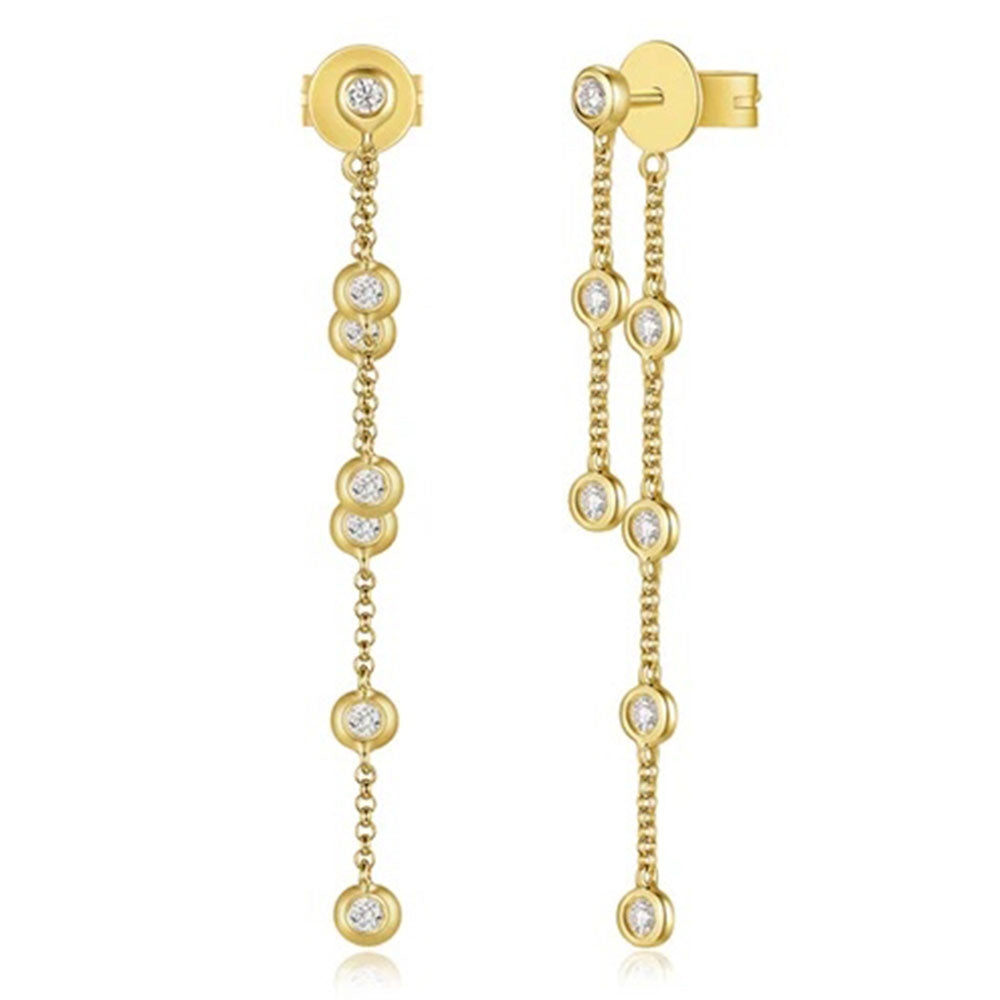 Bezel Diamonds by The Yard Front & Back Earring