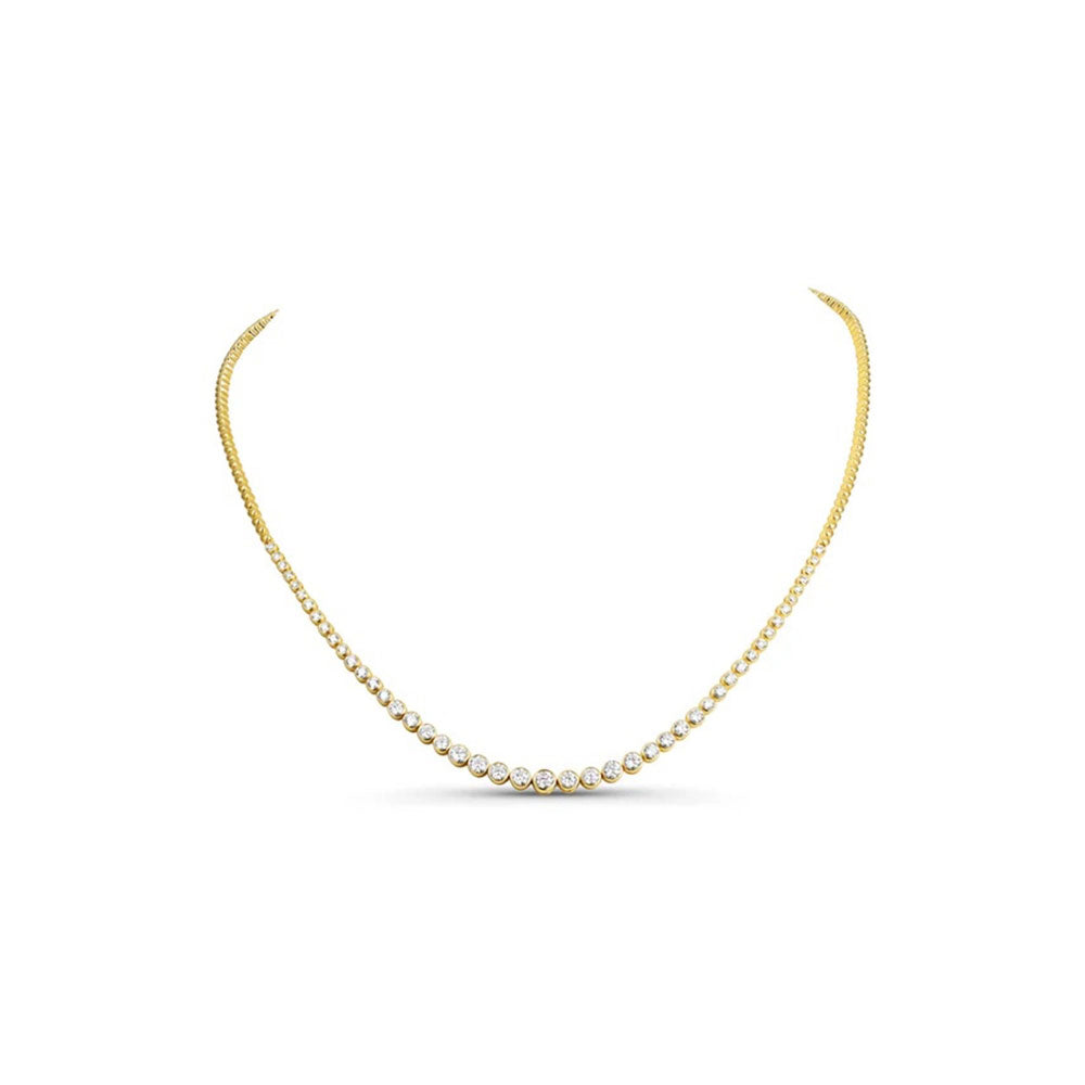 Diamond Bezel Tennis Necklace