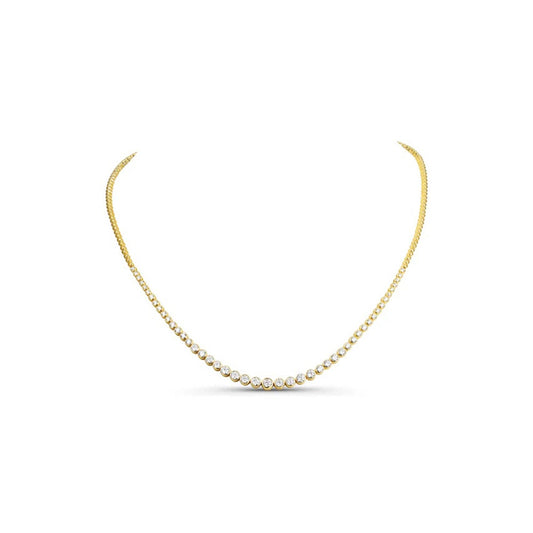 Diamond Bezel Tennis Necklace