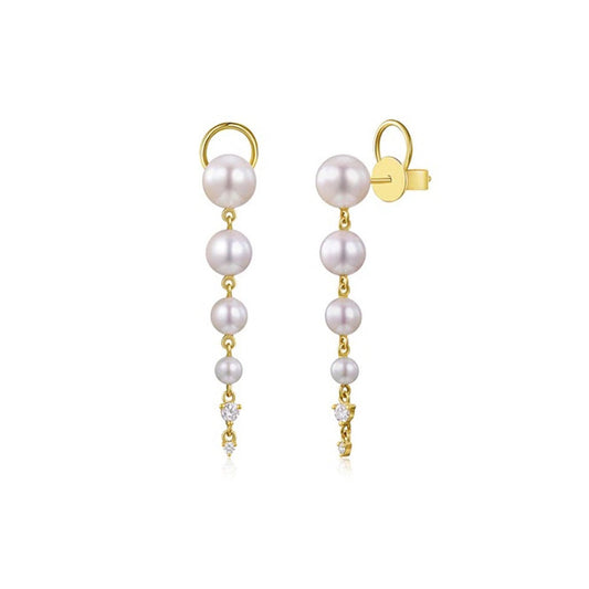 Pearl Diamond Drop Earring