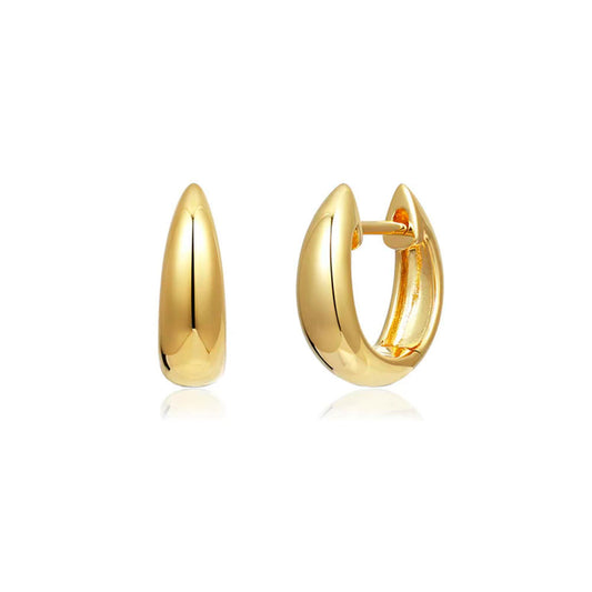Tapper Dome Gold Huggie Earring