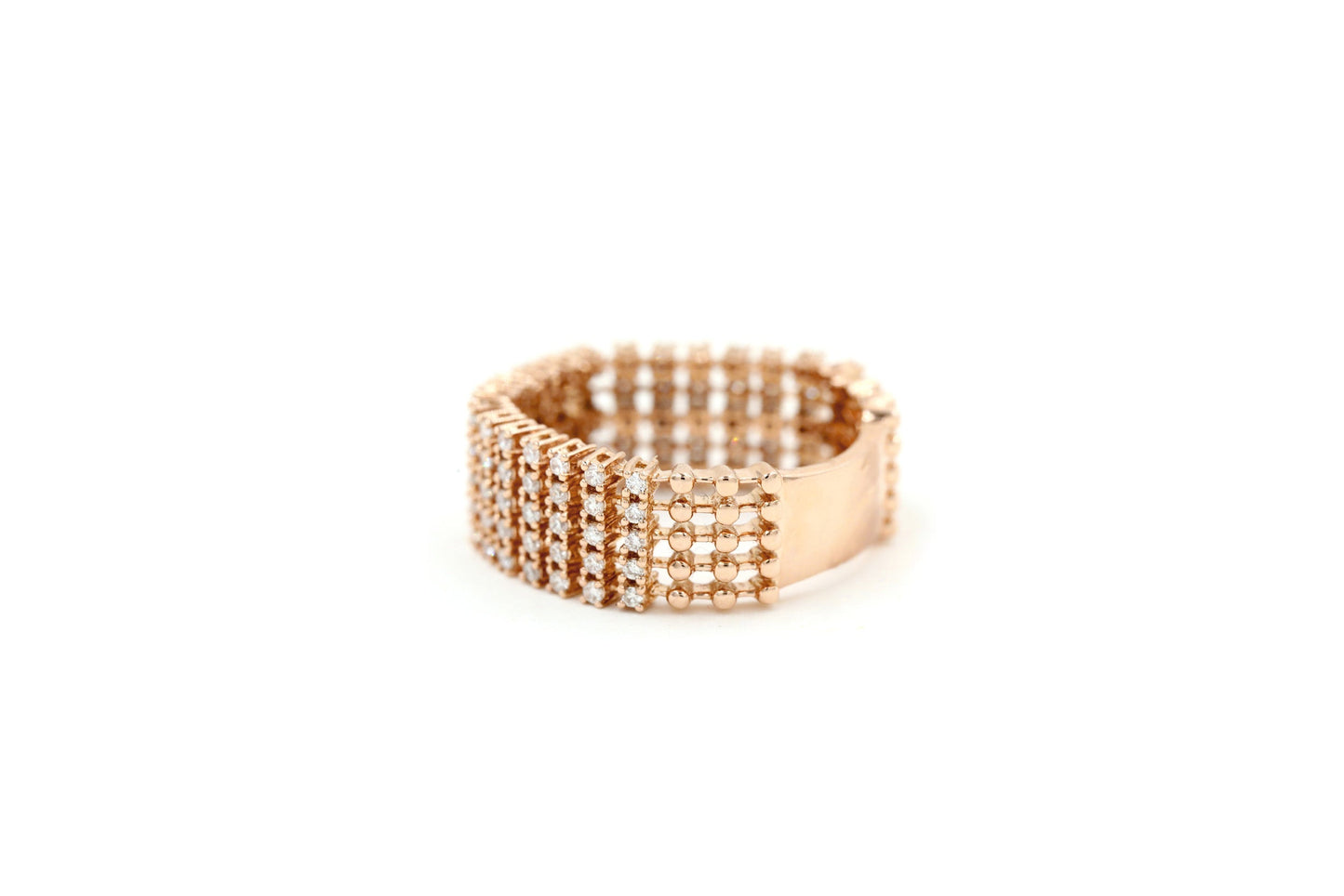 14k Rose Gold Diamond Flexible Band