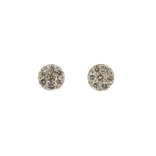 14KT Rose Gold Multiple Diamond Invisible Set Studs
