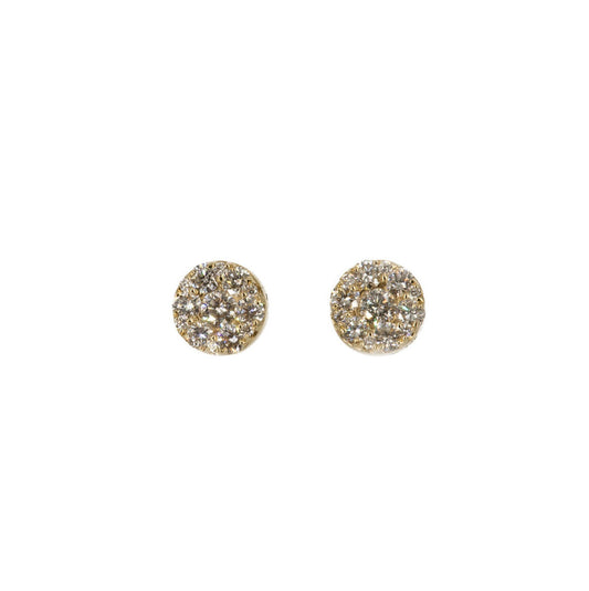 14KT Yellow Gold Multiple Diamond Mini Invisible Set Studs