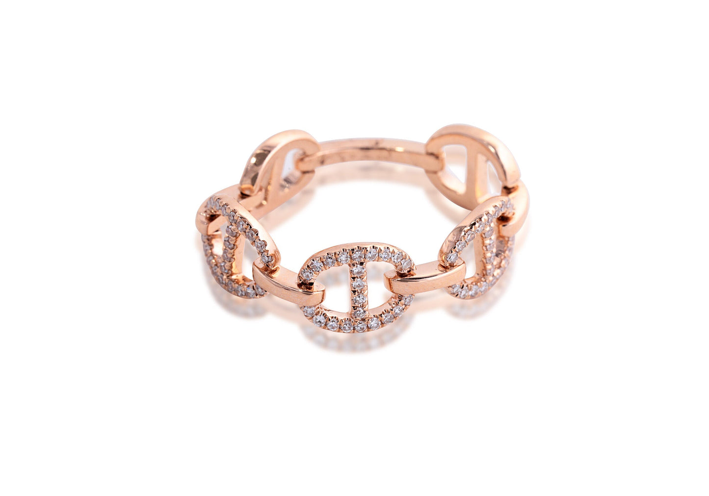 14K Rose Gold & Diamond Band