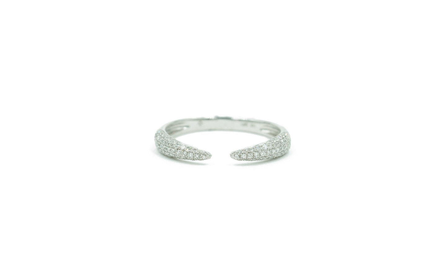 14KT Diamond Pave Claw Band
