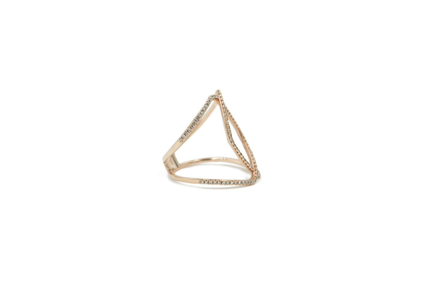 14KT Rose Gold Diamond Pave Infinity Ring