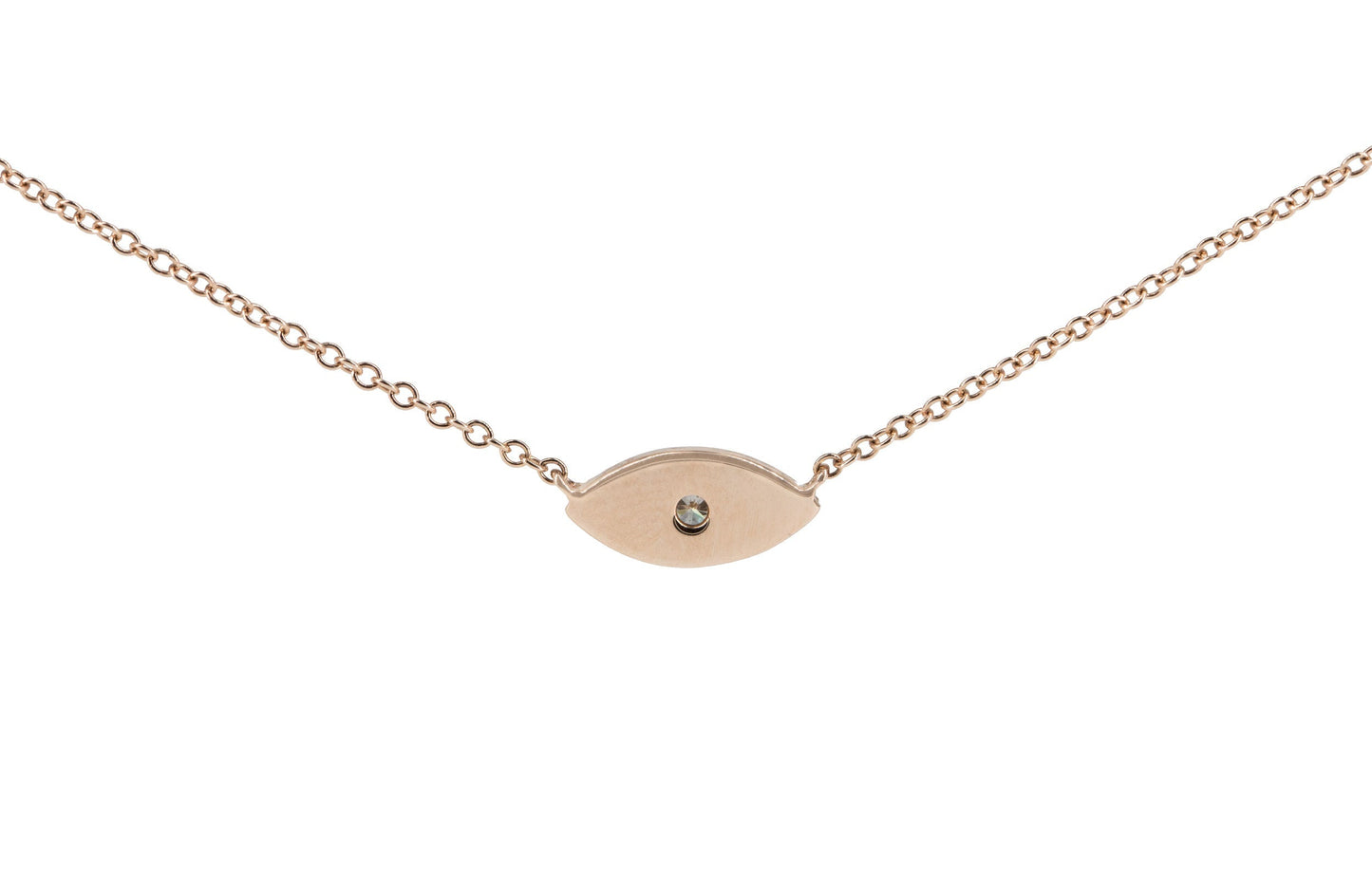 14KT Rose Gold Evil Eye with Diamond Eye