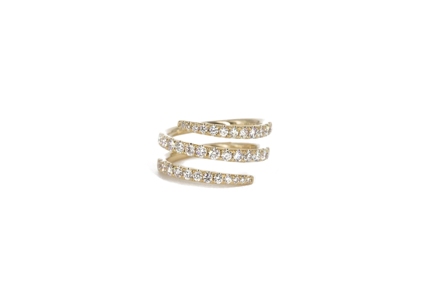 14KT Yellow Gold Diamond Swirl Pinky Ring