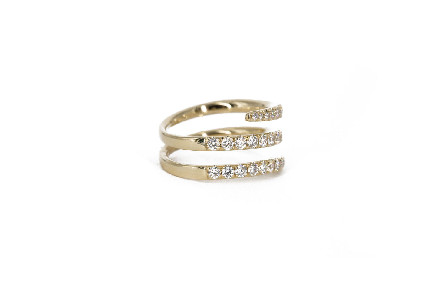 14KT Yellow Gold Diamond Swirl Pinky Ring
