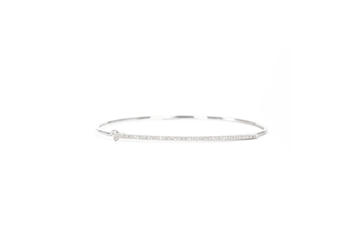14KT Yellow Gold Diamond Pave Bar Bracelet