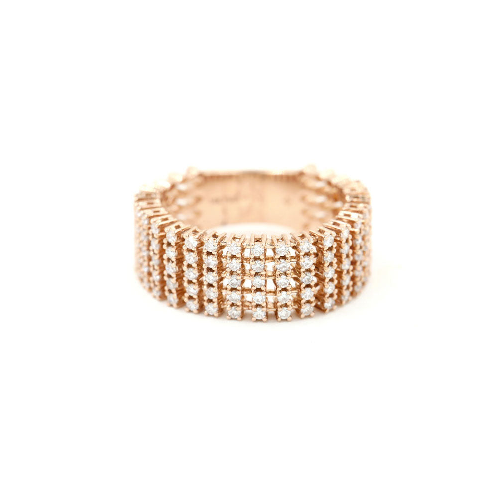 14k Rose Gold Diamond Flexible Band