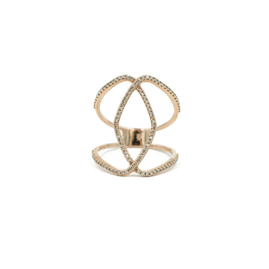 14KT Rose Gold Diamond Pave Infinity Ring