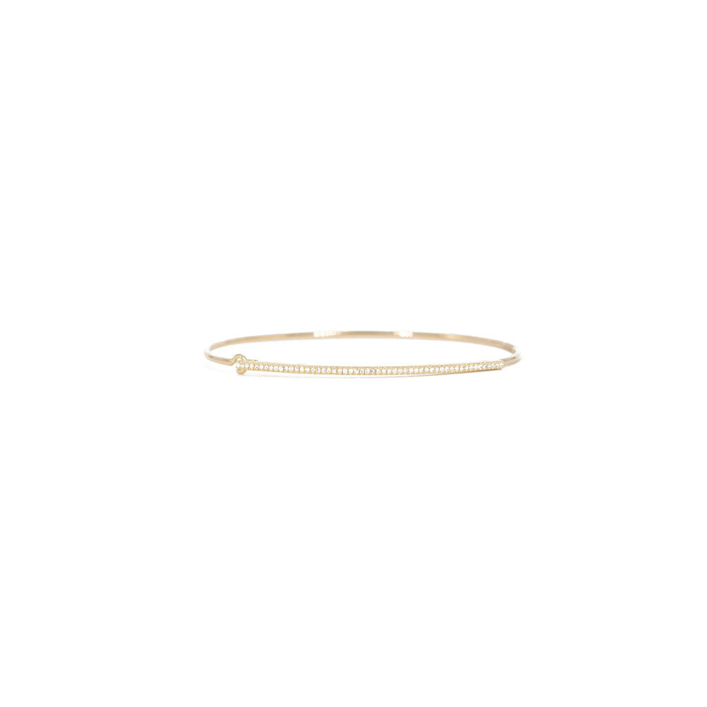 14KT Yellow Gold Diamond Pave Bar Bracelet