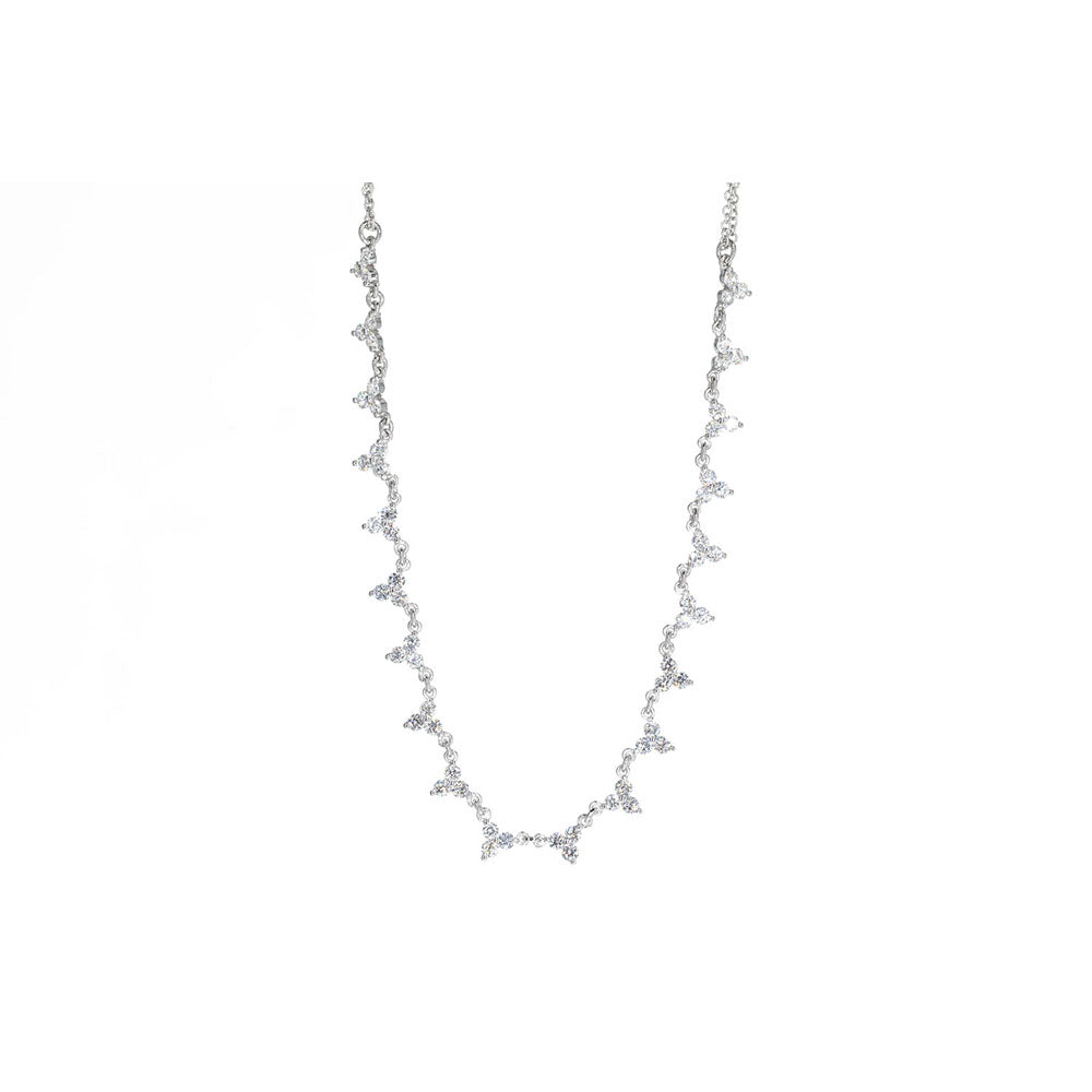 14KT White Gold Diamond Necklace