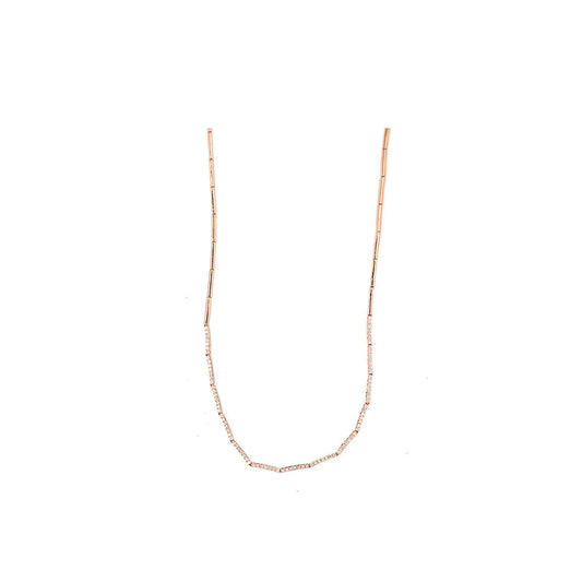14k Rose Gold and Diamond Pave Choker