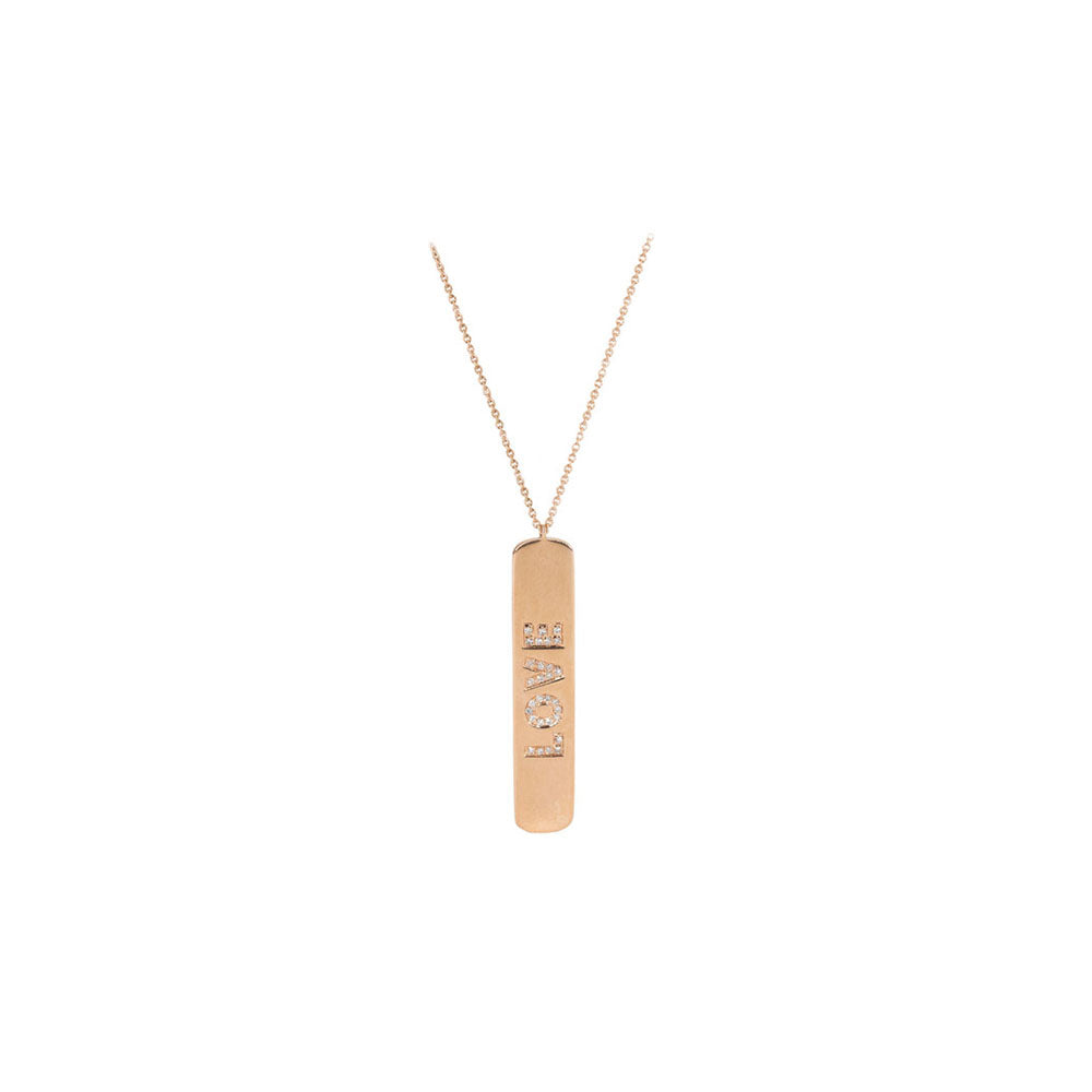 14KT Rose Gold "Love" Diamond Necklace
