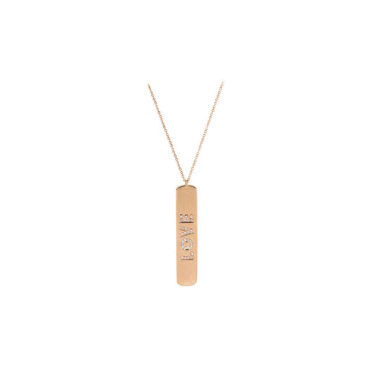 14KT Rose Gold "Love" Diamond Necklace