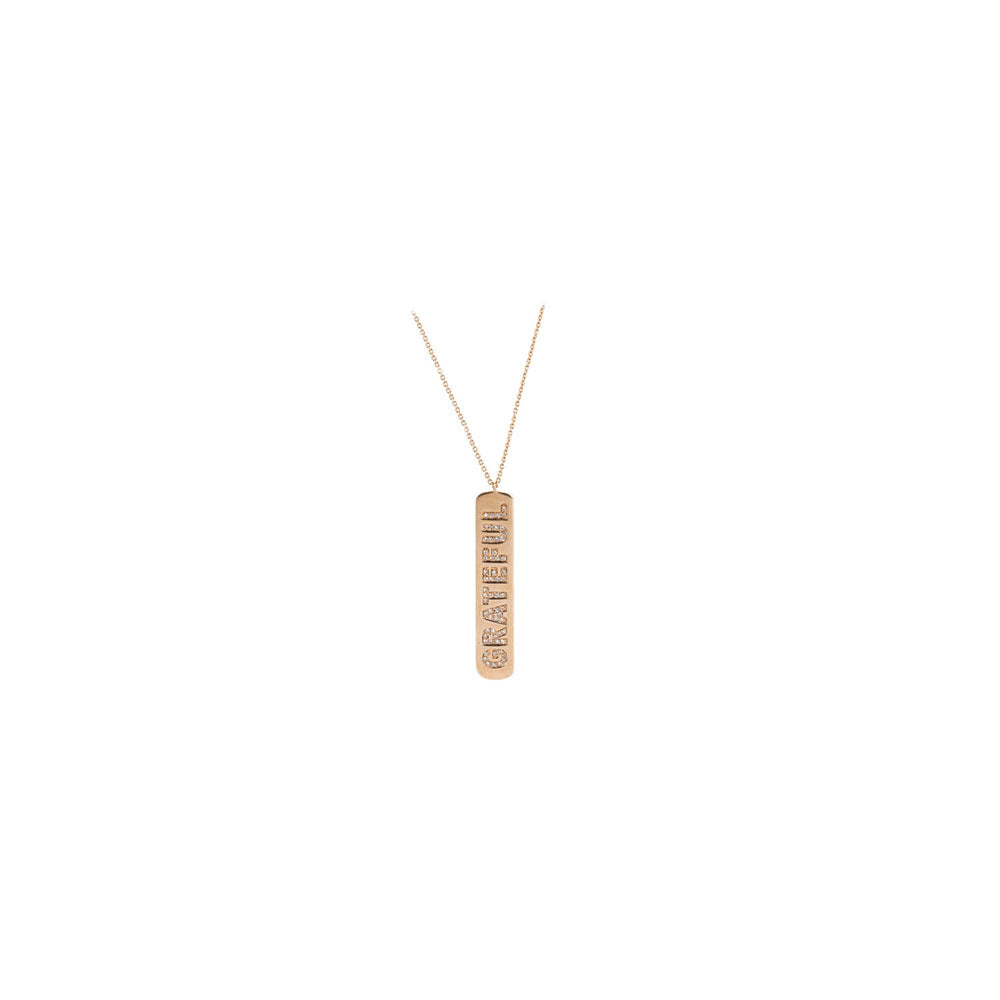 14KT Rose Gold "Grateful" Diamond Necklace