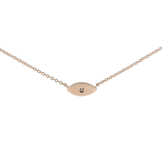 14KT Rose Gold Evil Eye with Diamond Eye