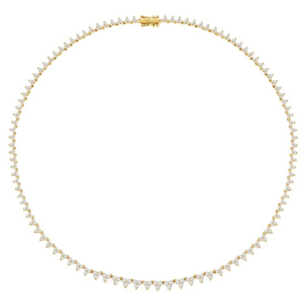 Trio Diamond Tennis Necklace