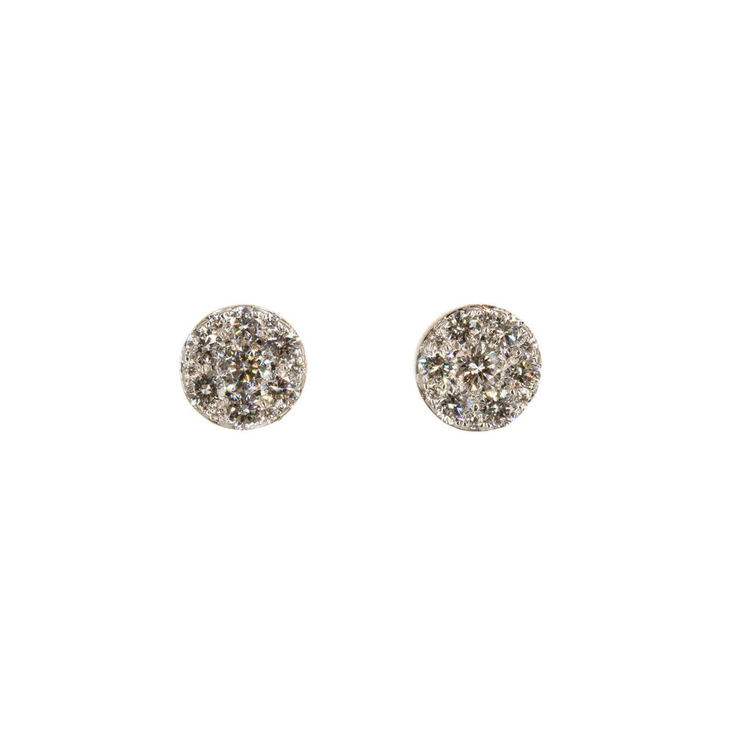 14KT Rose Gold Multiple Diamond Invisible Set Studs