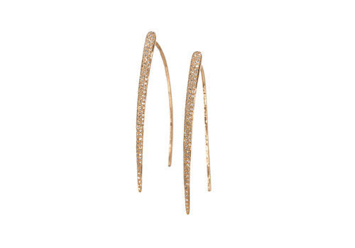 14KT Rose Gold Diamond Pave Wishbone Earrings