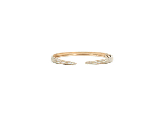 14KT Rose Gold Diamond Pave Claw Bracelet