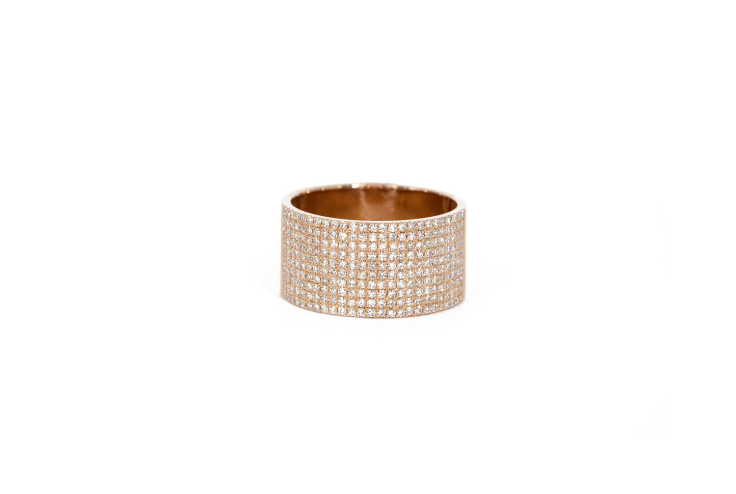 14KT Rose Gold Diamond Pave Ring
