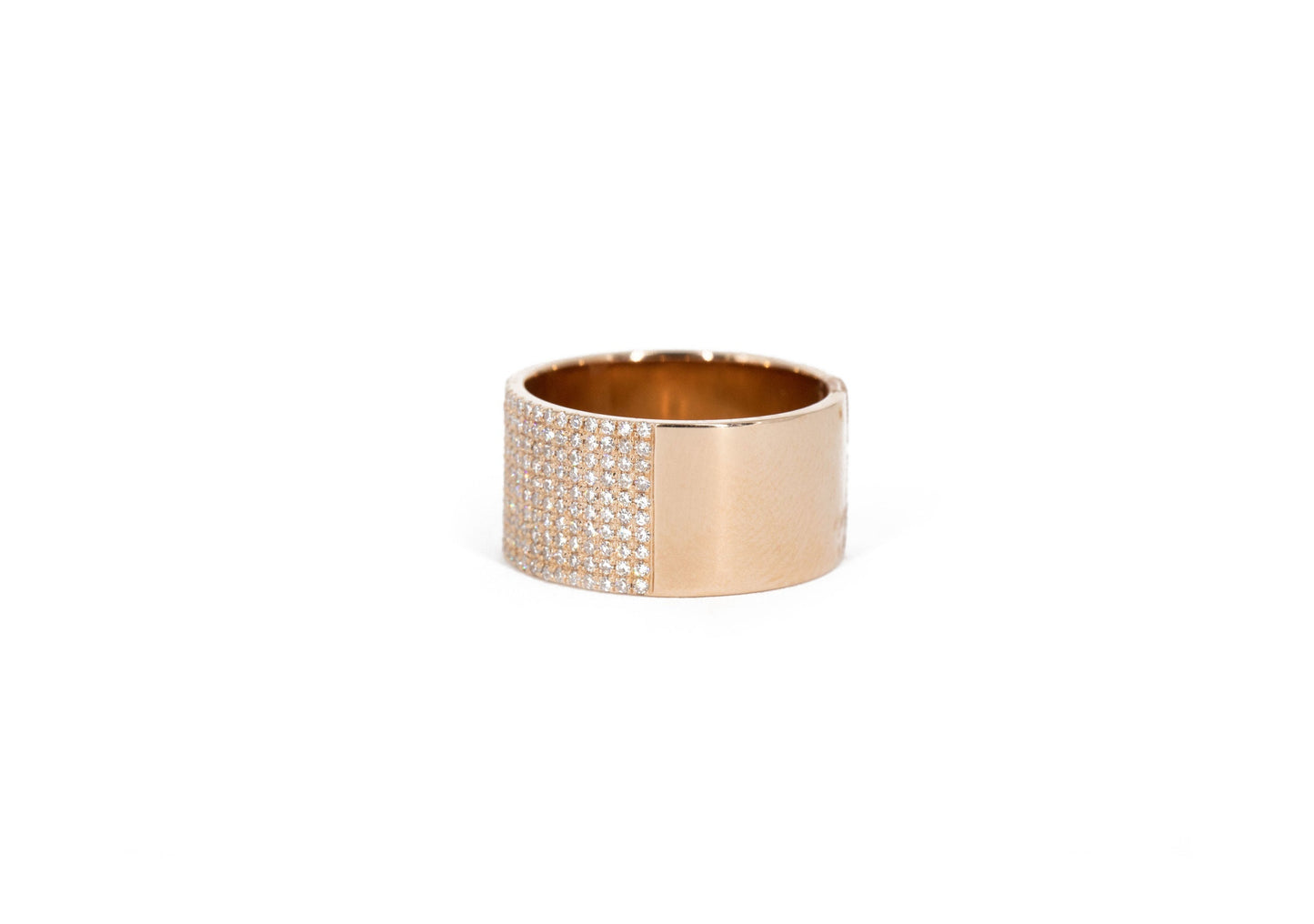 14KT Rose Gold Diamond Pave Ring