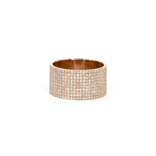 14KT Rose Gold Diamond Pave Ring