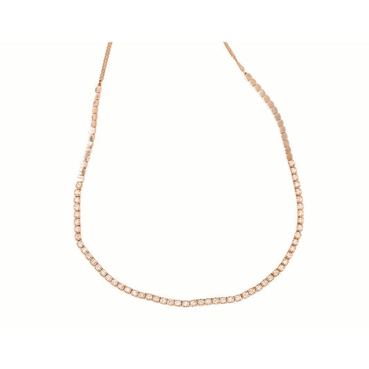 14k Rose Gold Diamond Choker