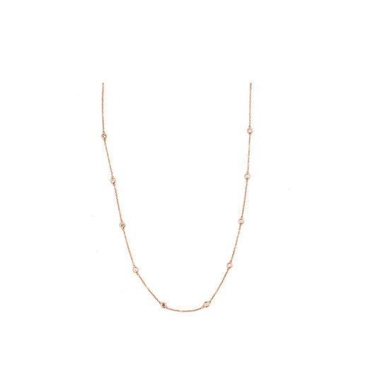 14k Rose Gold Diamond By The Yard Choker