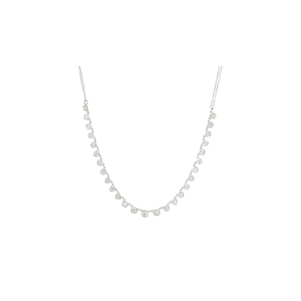 14KT White Gold Diamond Necklace