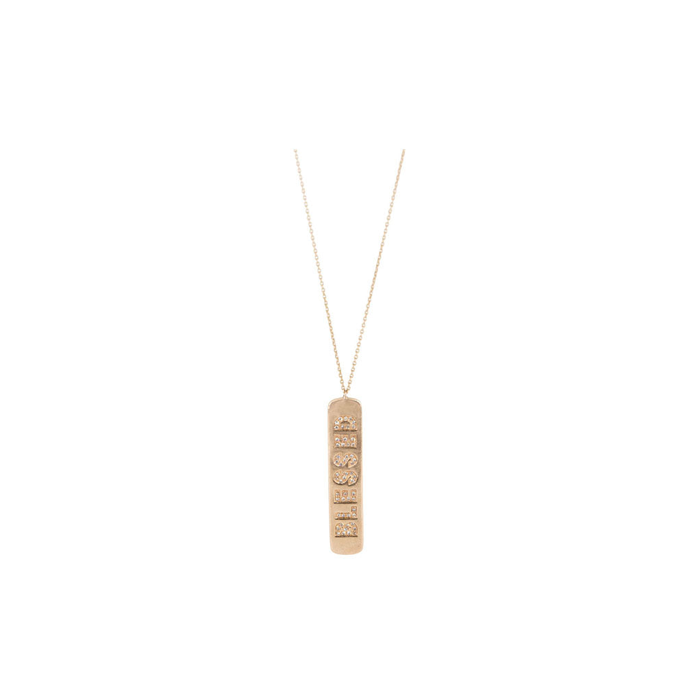 14KT Rose Gold "Blessed" Diamond Necklace